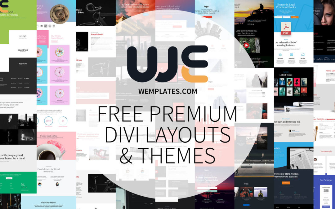 13 Free DIVI Premium Single Page Layouts